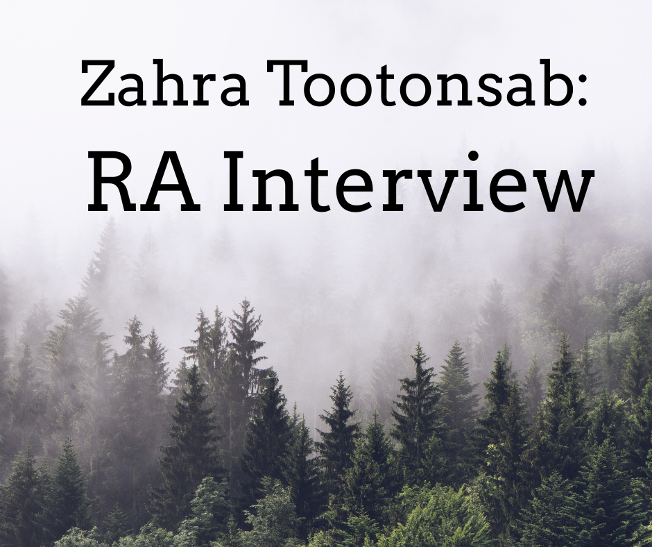 Zahra Tootonsab: RA Interview